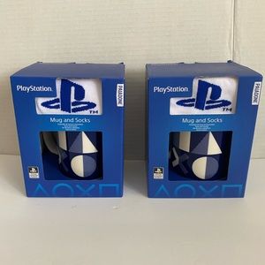 Genuine Official PlayStation Mug And Sock Gift Set 11oz Cup Sock Size 8-12 Set
